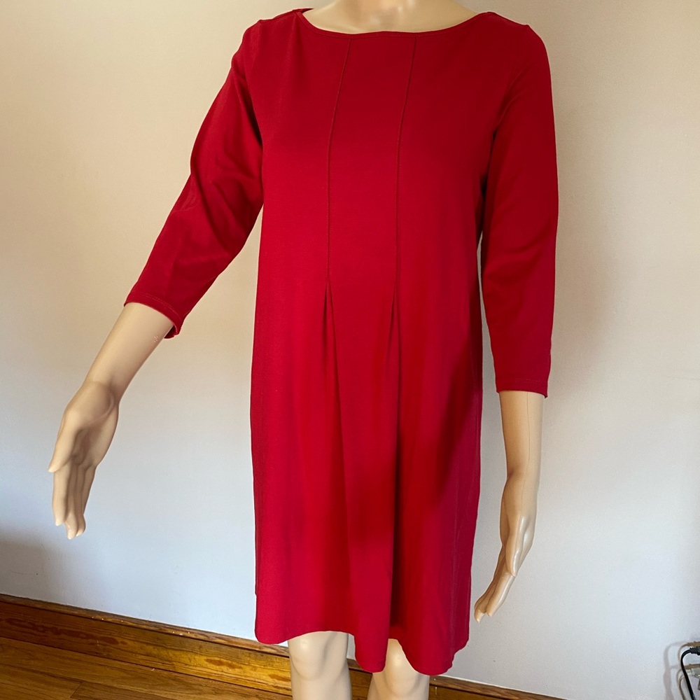 J. Jill red swing dress: super comfy! Size S (M)